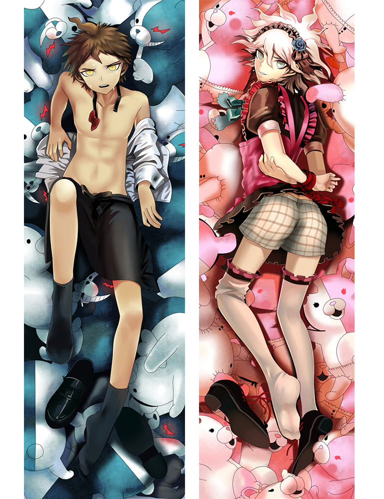 Anime Danganronpa Hinata Hajime Dakimakura Otaku Hugging Body Pillow Case Cover
