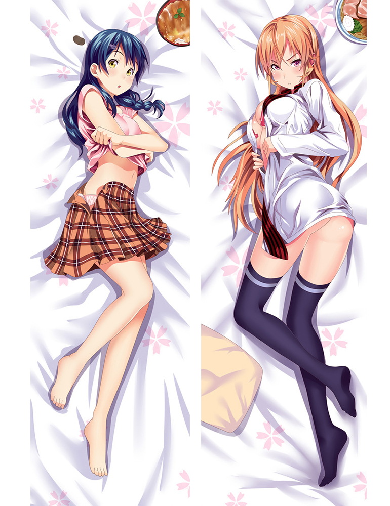 Anime Dakimakura Pillow Case Food Wars! Shokugeki no Soma Erina Nakiri Megumi Tadokoro