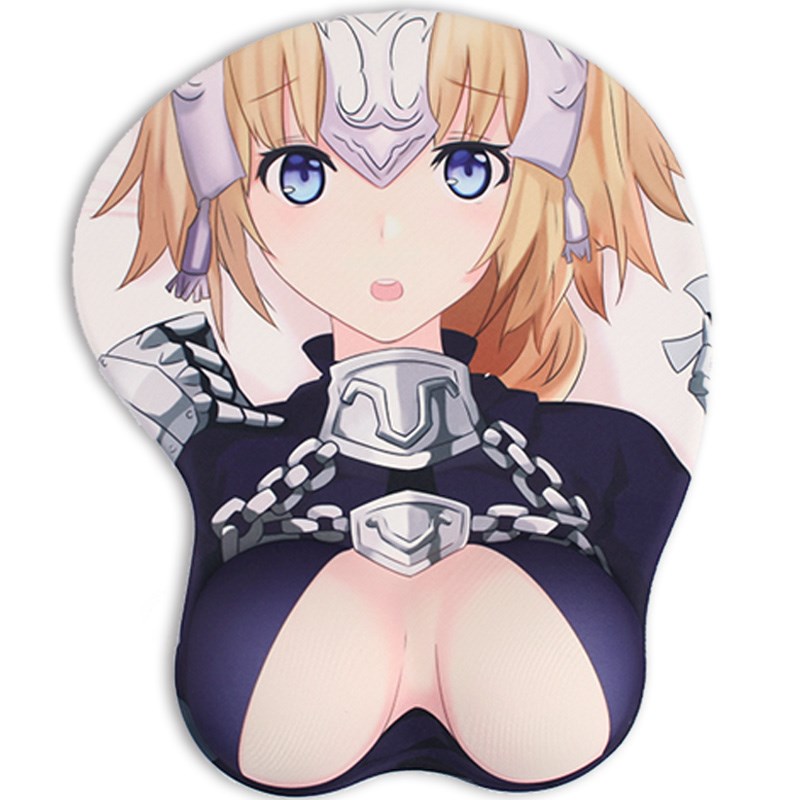 Fate/Grand Order Saber 3D Mousepad-Soft Breast 3D Silicon Mouse Pad Mat Wrist Rest