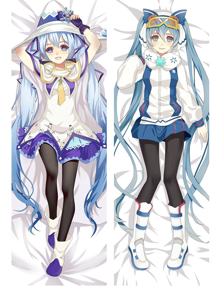 New Khawaii Vocaloid Snow Hatsune Miku Dakimakura Hugging Body Pillow Cases Cover