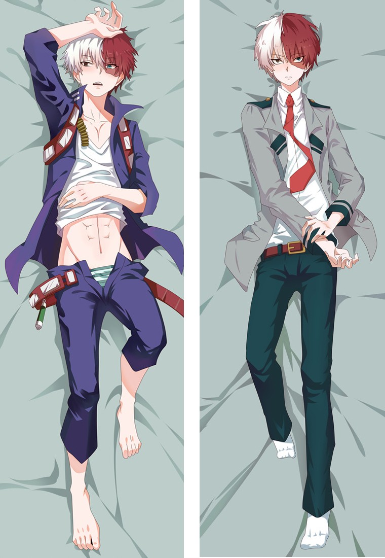 My Hero Academia Todoroki Shoto With Double Sides Zipper as a boyfriend Anime Dakimakura Pillow Cover