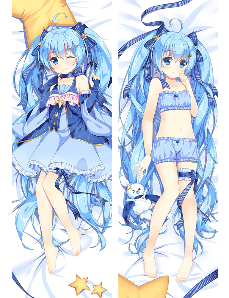 New Anime Vocaloid Snow Hatsune Miku Dakimakura Bed Hug Body Pillow Case Cover
