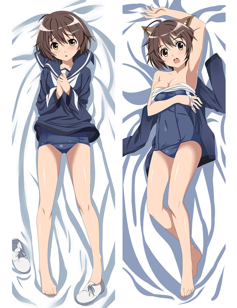 New Strike Witches/Brave Witches Miyafuji Yoshika Dakimakura Pillow Case Cover Hugging Body