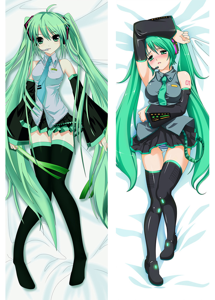 Newly Vocaloid Hatsune Miku Loli Pillow Case Cover Anime Dakimakura Hugging Body