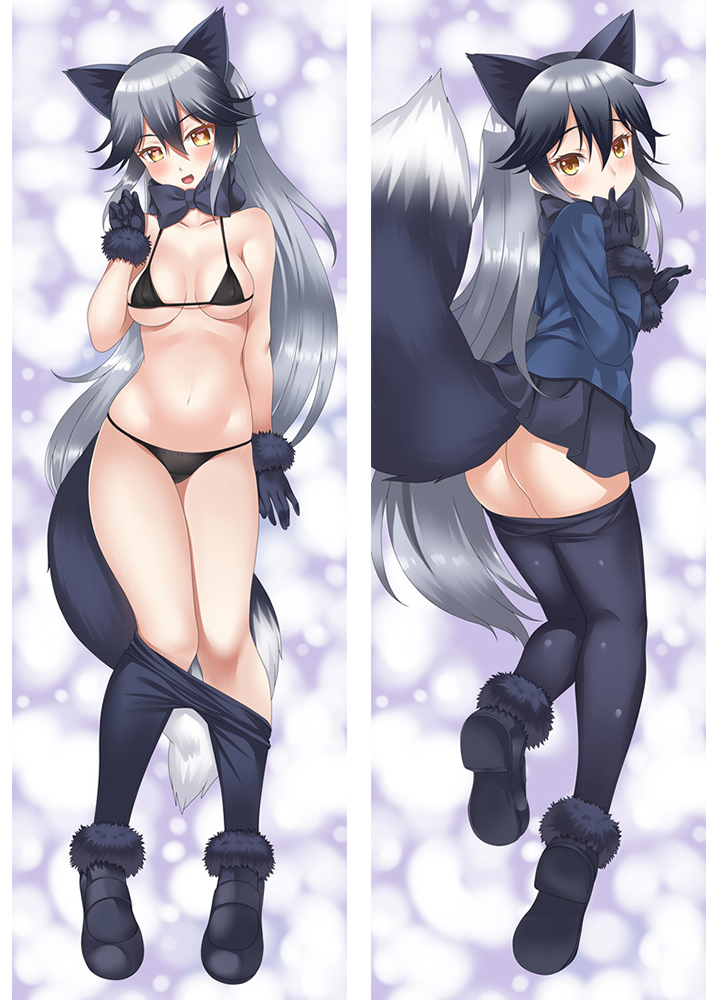 Kemono Friends Silver Fox Anime Dakimakura Pillow Case