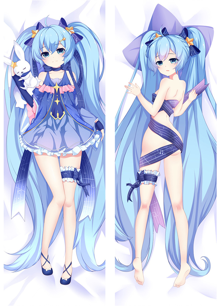Newly Vocaloid Dakimakura Snow Hatsune Miku Anime Hugging Body Pillow Case Cover