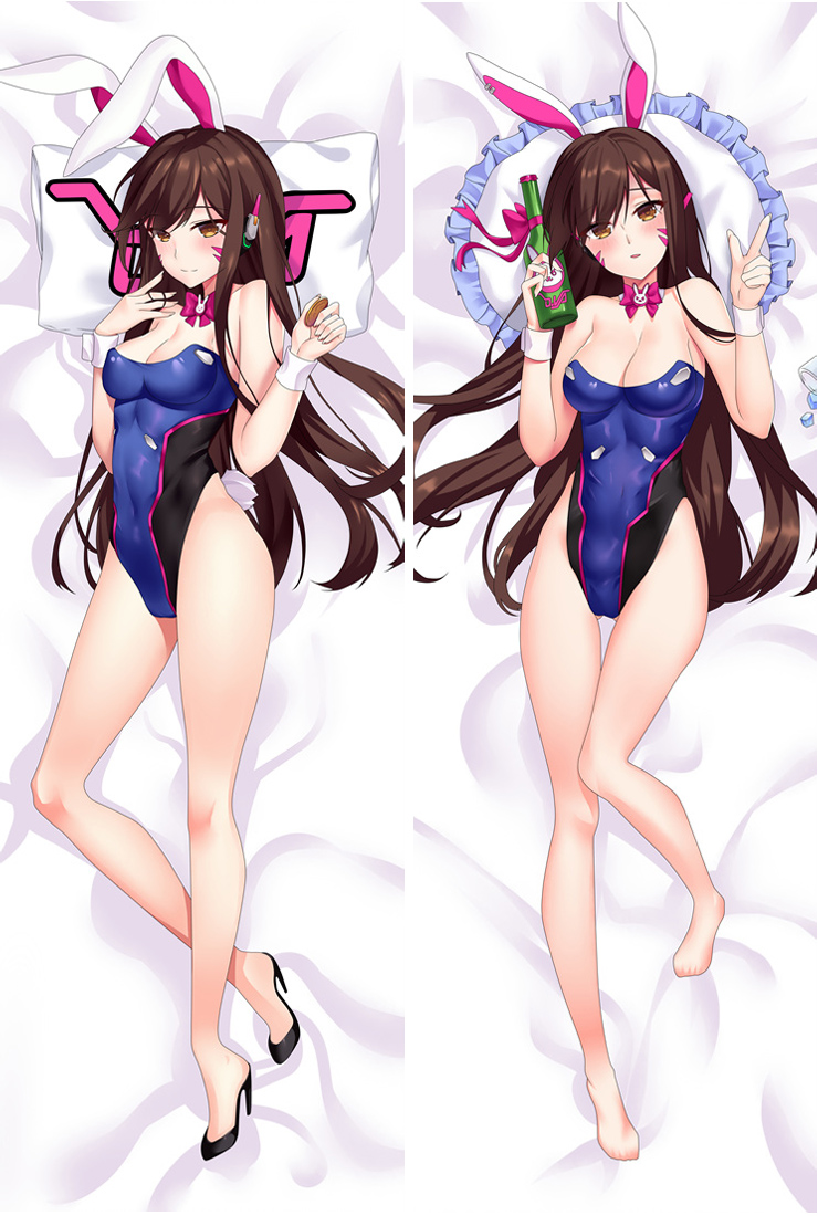 Hot Game Overwatch OW D.VA Anime Pillow Case Otaku Japan Dakimakura Hug Body