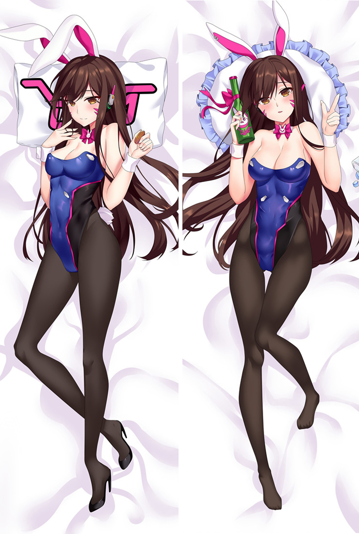 Game Overwatch OW Cute D.VA Anime Pillow Case Otaku Japan Dakimakura Hug Body
