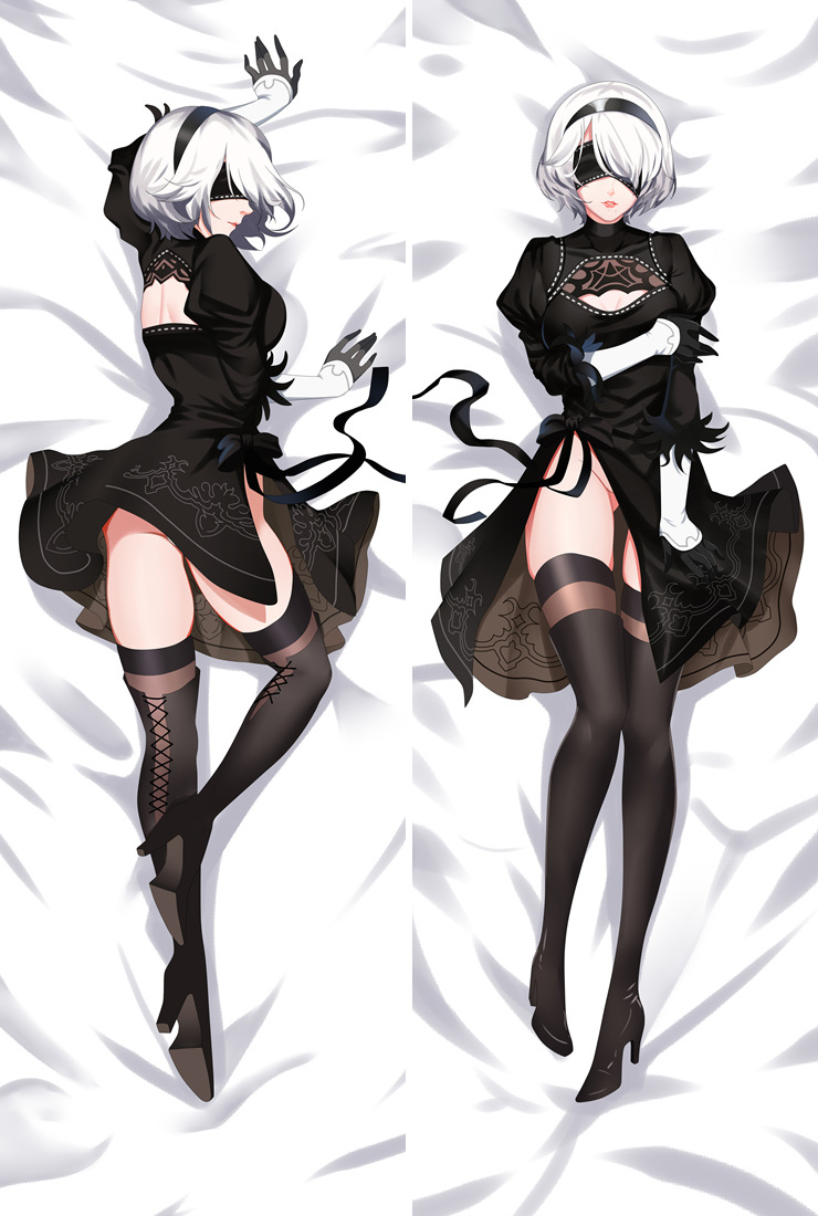 Game NieR:Automata YoRHa 2B Dakimakura Bed Hug Body Pillow Case Cover