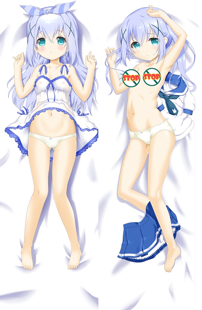 Is the Order a Rabbit? Kafuu Chino Anime Otaku Dakimakura Hugging Body Pillow Case