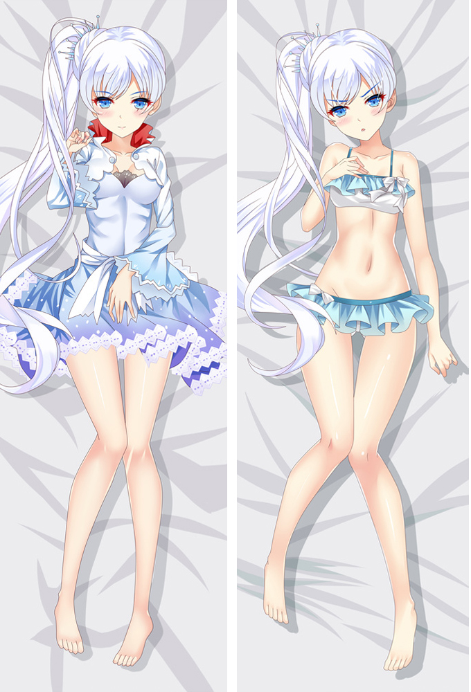 160*50cm 2way RWBY Ruby Weiss Schnee Weiss · Schnee Body pillow cover.
