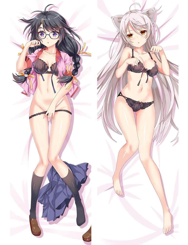 Anime Dakimakura Pillow Case Monogatari Series Hanekawa Tsubasa Pillow Cover