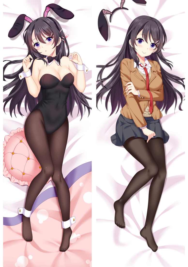 Rascal Does Not Dream of Bunny Girl Senpai Mai Sakurajima Anime Dakimakura Pillow Cover