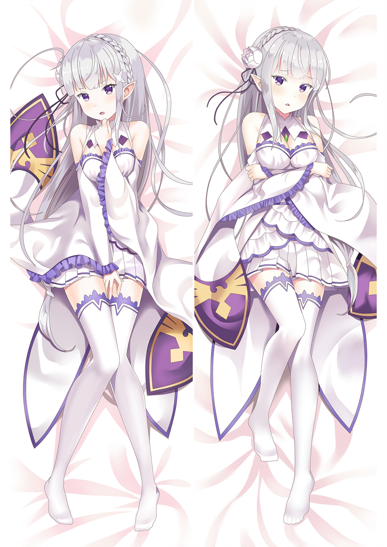 Re:Zero Emilia Anime Dakimakura Pillow Cover