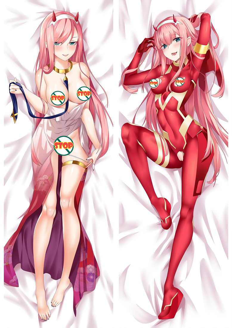 Darling In The Franxx Code:002 Zero Two With Double Sides Zipper as a girlfriend wife Anime Dakimakura Pillow Cover