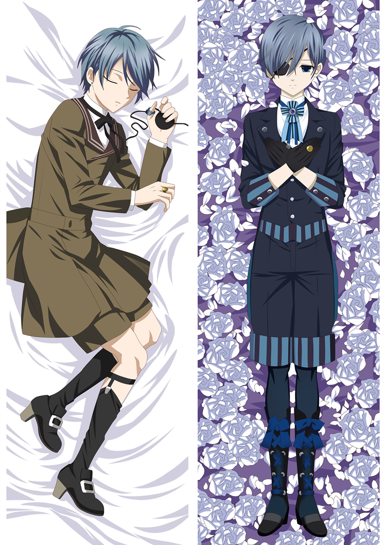 Black Butler Ciel Phantomhive Anime Dakimakura Pillow Cover H3757
