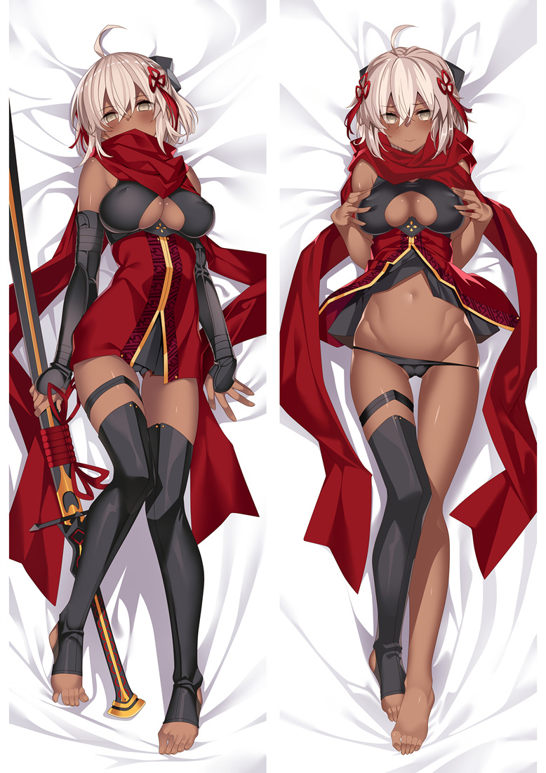 Fate Grand Order FGO Okita Sōji Anime Dakimakura Pillow Cover