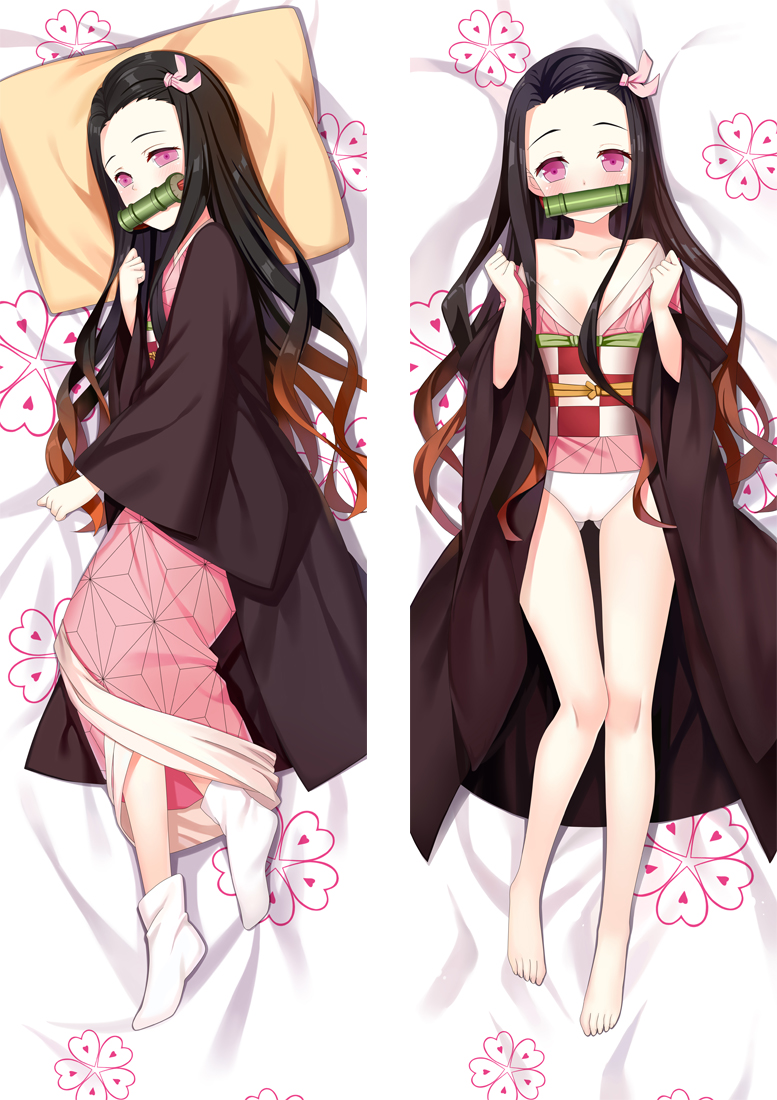 Demon Slayer: Kimetsu no Yaiba Kamado Nezuko Anime Dakimakura Pillow Cover H3958-A