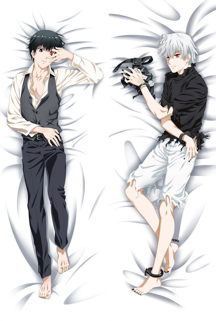 New Anime Tokyo Ghoul Kaneki ken Dakimakura Bed Hugging Body Pillow Case Cover