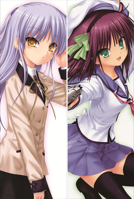 Angel Beats! Irie Miyuki + Nakamura Yuri Anime Dakimakura Japanese Pillow Cover