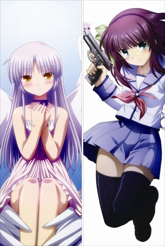 Angel Beats! Irie Miyuki + Nakamura Yuri Anime Dakimakura Japanese Pillow Cover
