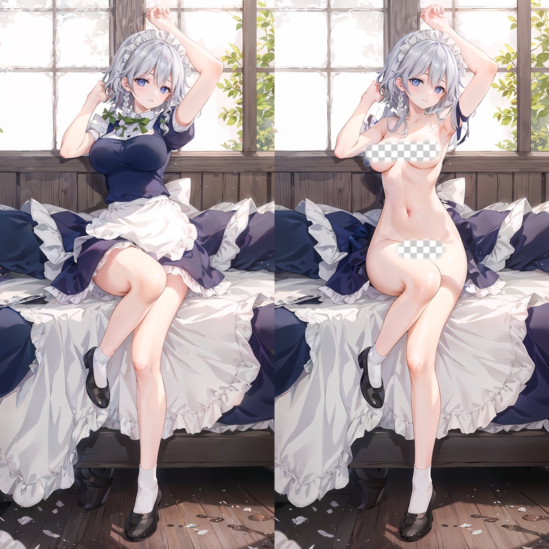 Touhou Project Sakuya Izayoi Anime Dakimakura Body Pillow Cover