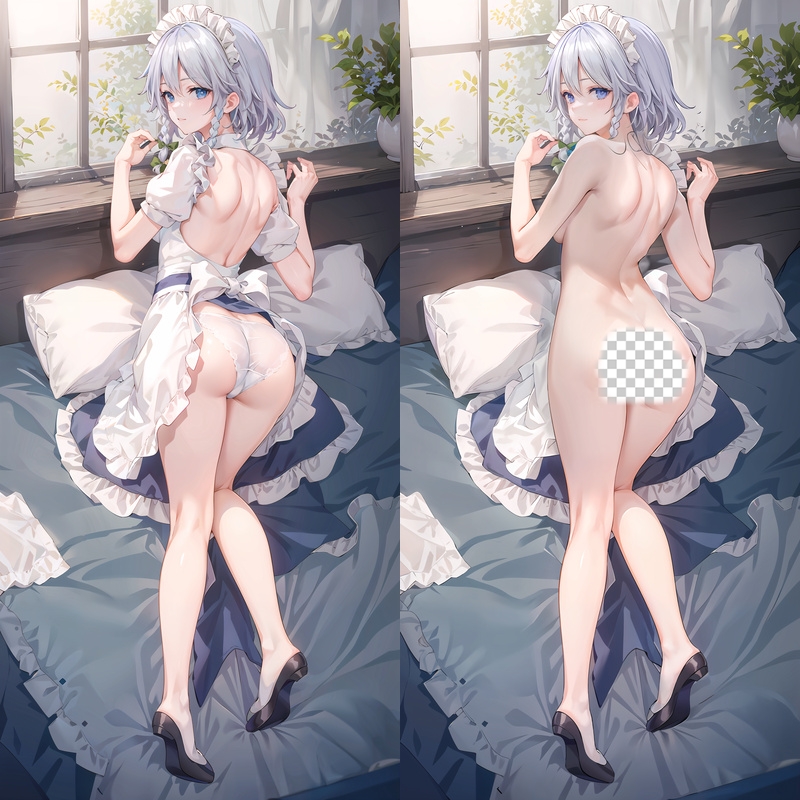 Touhou Project Sakuya Izayoi Anime Dakimakura Body Pillow Cover