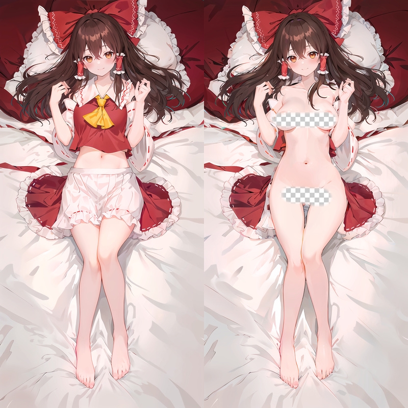 Touhou Project Reimu Hakurei Anime Dakimakura Body Pillow Cover