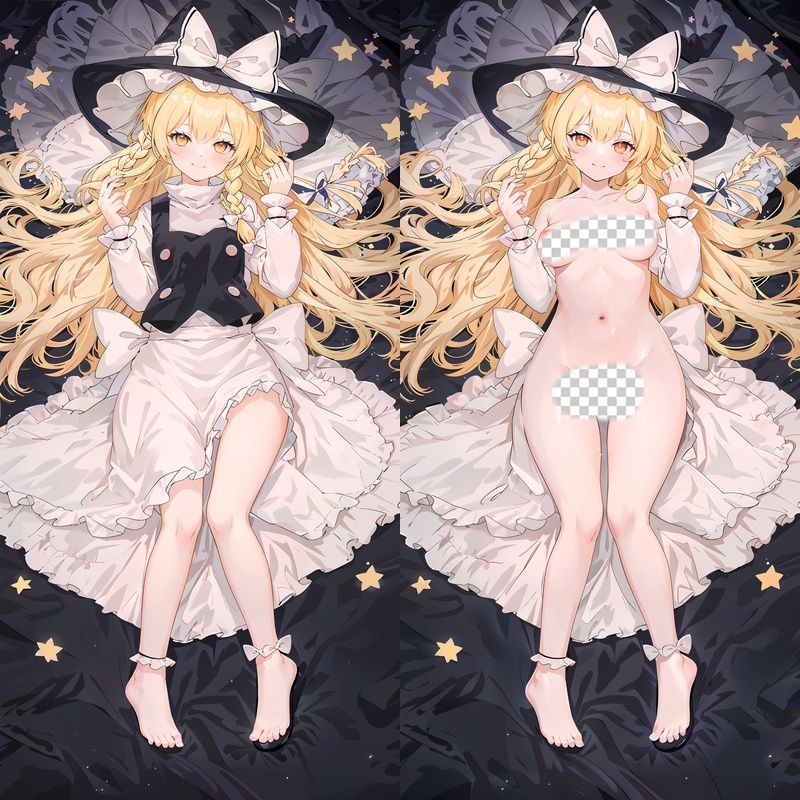 Touhou Project Marisa Kirisame Anime Dakimakura Body Pillow Cover