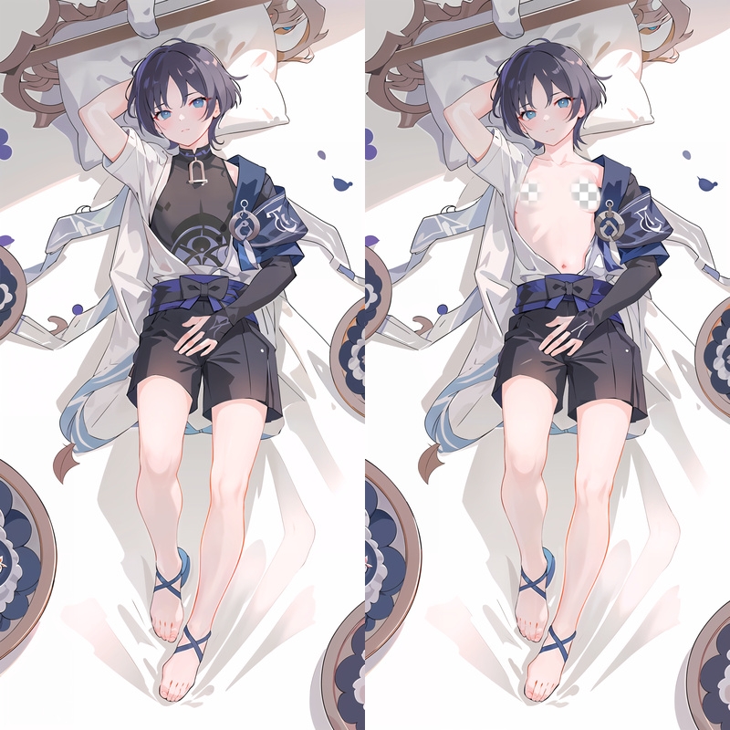 Genshin Impact Scaramouche Anime Dakimakura Body Pillow Cover