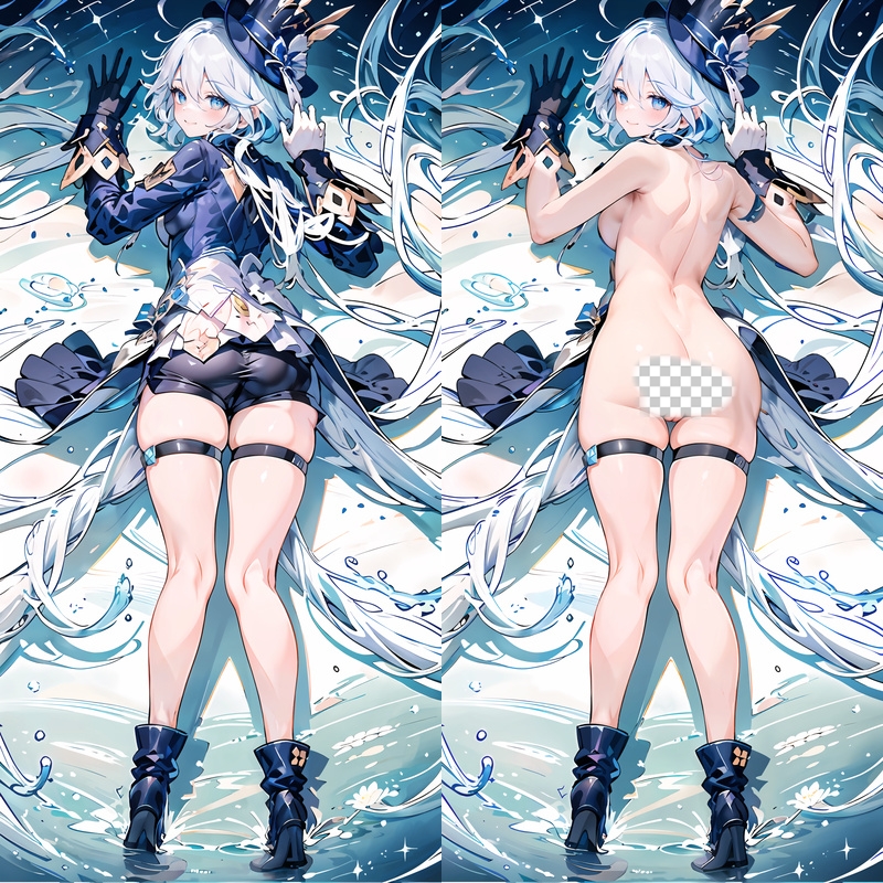 Genshin Impact Furina Anime Dakimakura Body Pillow Cover