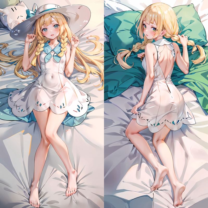 Pokémon Lillie Anime Dakimakura Body Pillow Cover