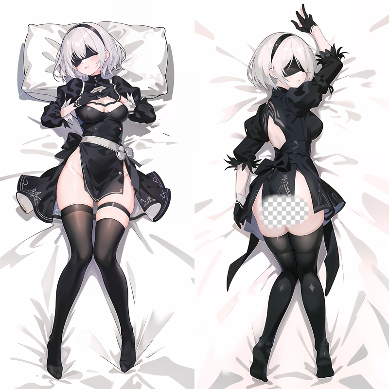 NieR: Automata YoRHa No. 2 Type B 2B Anime Dakimakura Body Pillow Cover