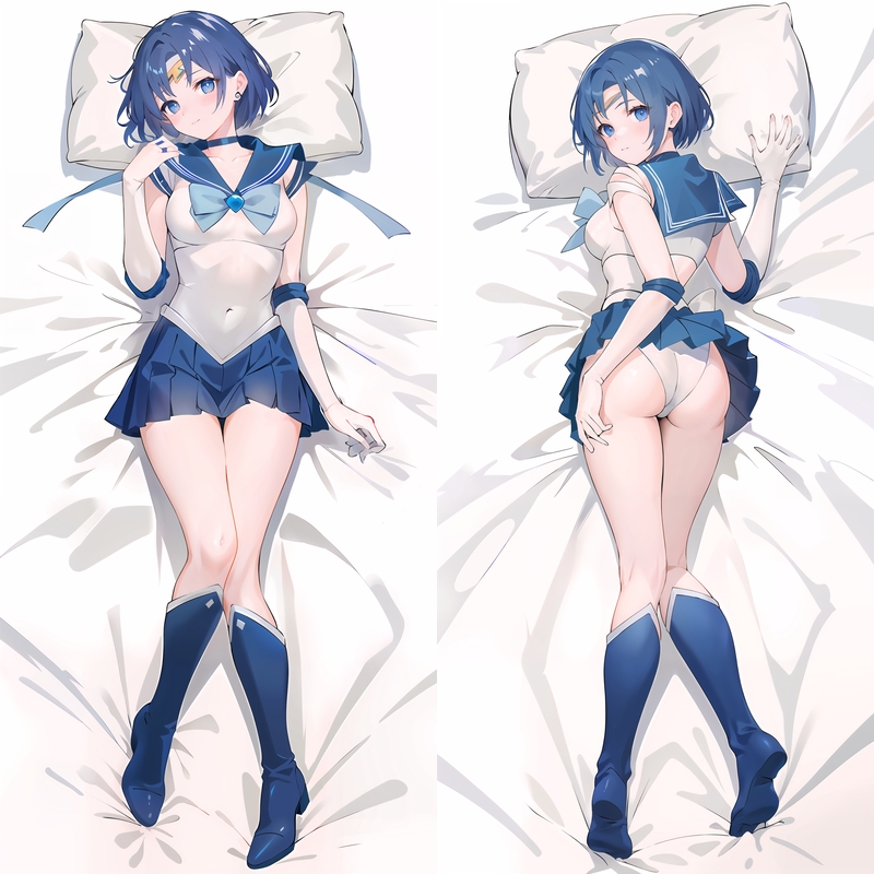 Sailor Moon Sailor Mercury Mizuno Ami Anime Dakimakura Body Pillow Cover