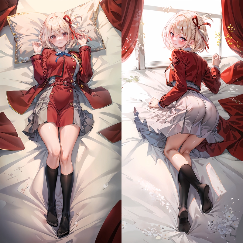 Lycoris Recoil Chisato Nishikigi Anime Dakimakura Body Pillow Cover