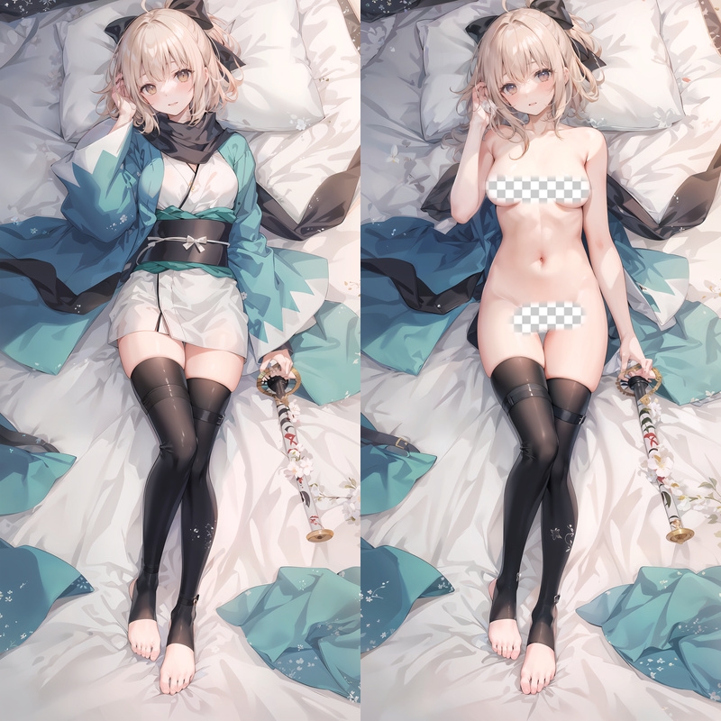 Fate/Grand Order Okita Souji Anime Dakimakura Body Pillow Cover