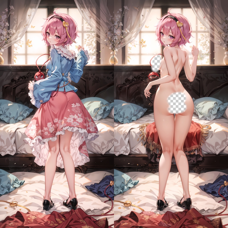 Touhou Project Satori Komeiji Anime Dakimakura Body Pillow Cover