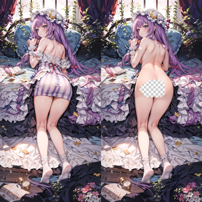 Touhou Project Patchouli Knowledge Anime Dakimakura Body Pillow Cover