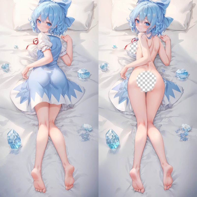 Touhou Project Cirno Anime Dakimakura Body Pillow Cover