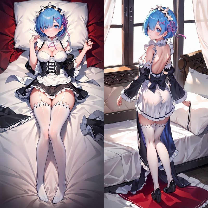 Re:Zero Emilia Anime Dakimakura Body Pillow Cover