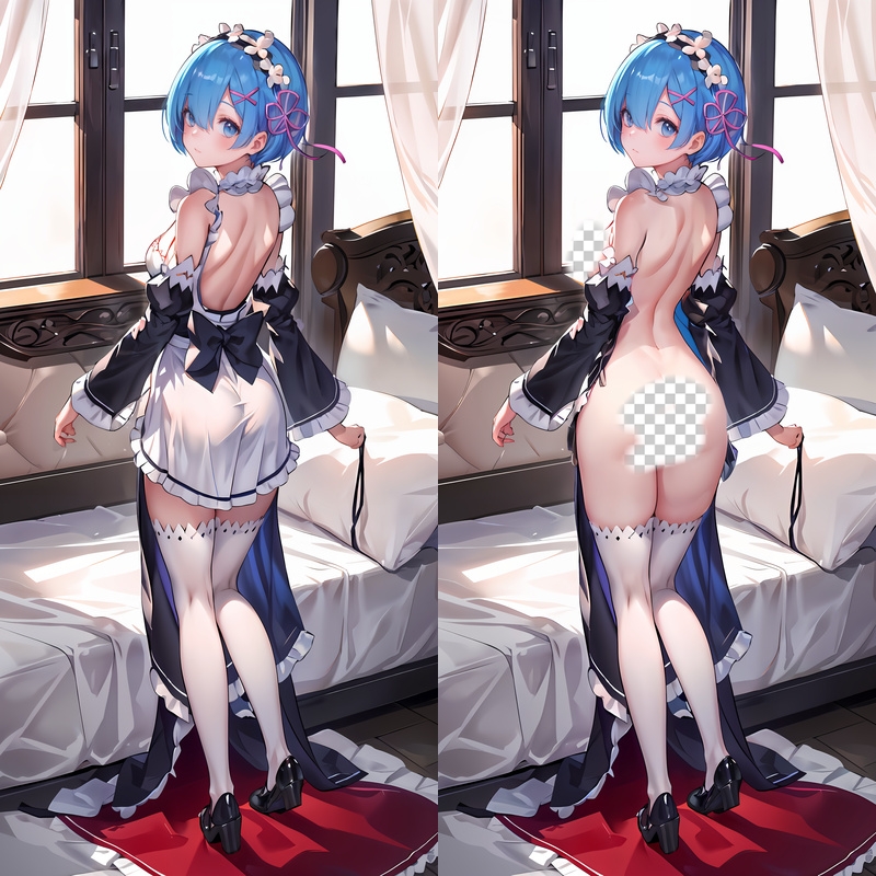 Re:Zero Rem Anime Dakimakura Body Pillow Cover