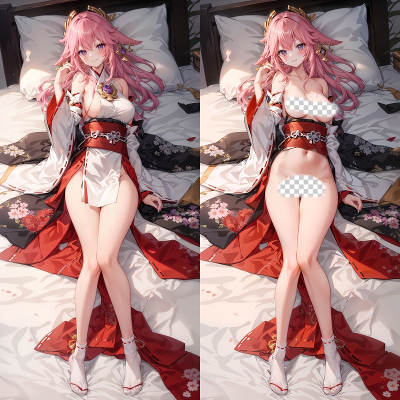 Genshin Impact Yae Miko Anime Dakimakura Body Pillow Cover