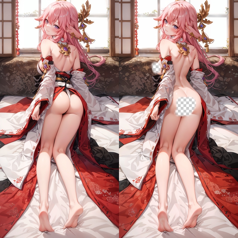 Genshin Impact Yae Miko Anime Dakimakura Body Pillow Cover