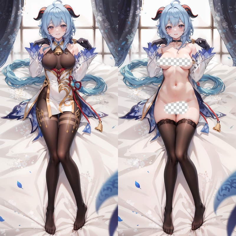 Genshin Impact Ganyu Anime Dakimakura Body Pillow Cover
