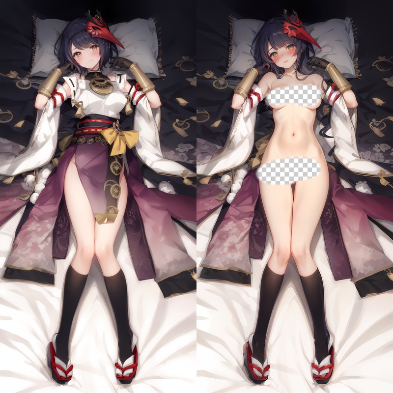 Genshin Impact Kujou Sara Anime Dakimakura Body Pillow Cover