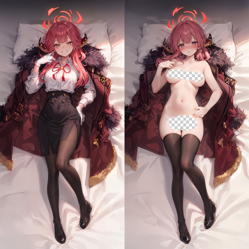 Blue Archive Rikuhachima Aru Anime Dakimakura Body Pillow Cover