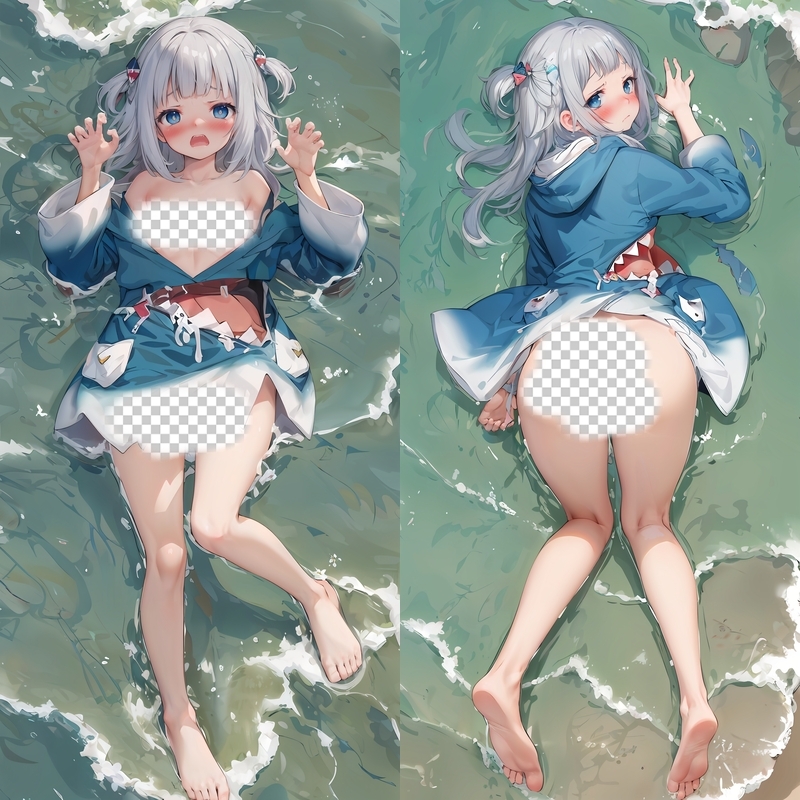 Virtual Youtuber Gawr Gura Anime Dakimakura Body Pillow Cover