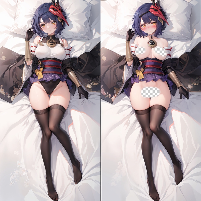 Genshin Impact Kujou Sara Anime Dakimakura Body Pillow Cover