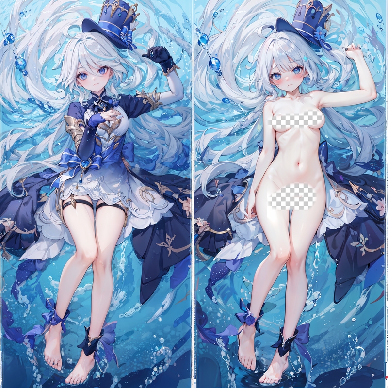Genshin Impact Furina Anime Dakimakura Body Pillow Cover