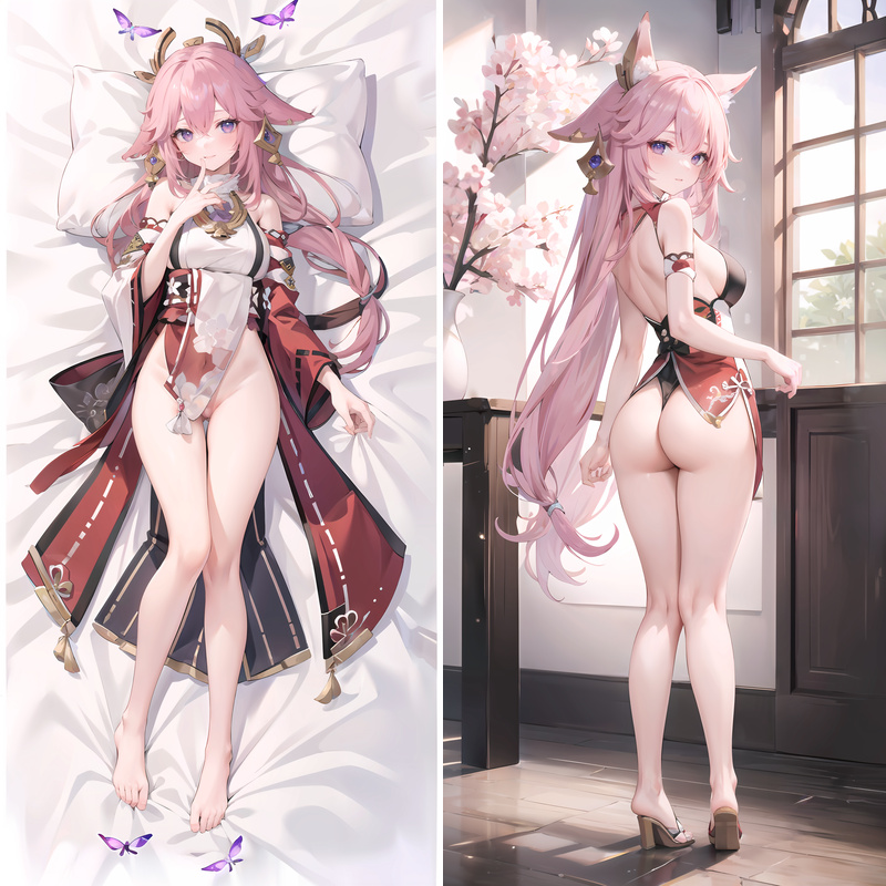 Genshin Impact Fischl Anime Dakimakura Body Pillow Cover